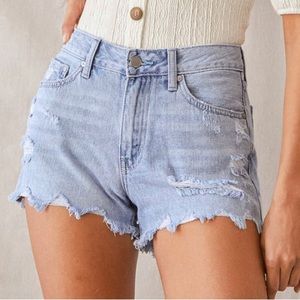 NWT JBD High Rise Scalloped Denim Shorts